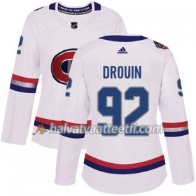 Naisten NHL Montreal Canadiens Pelipaita Jonathan Drouin 92 Adidas 2017-2018 Valkoinen 100 Classic Authentic